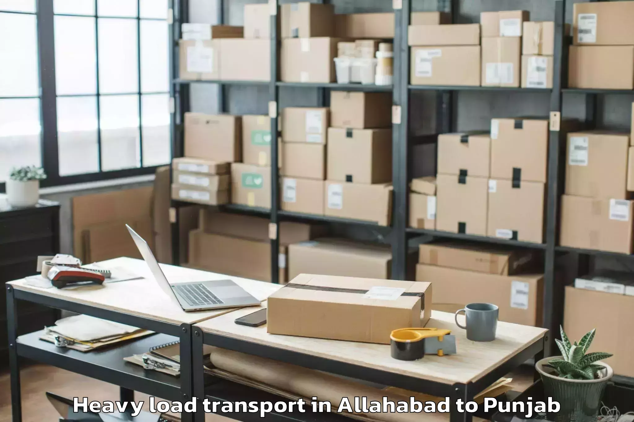 Book Allahabad to Barnala Heavy Load Transport Online